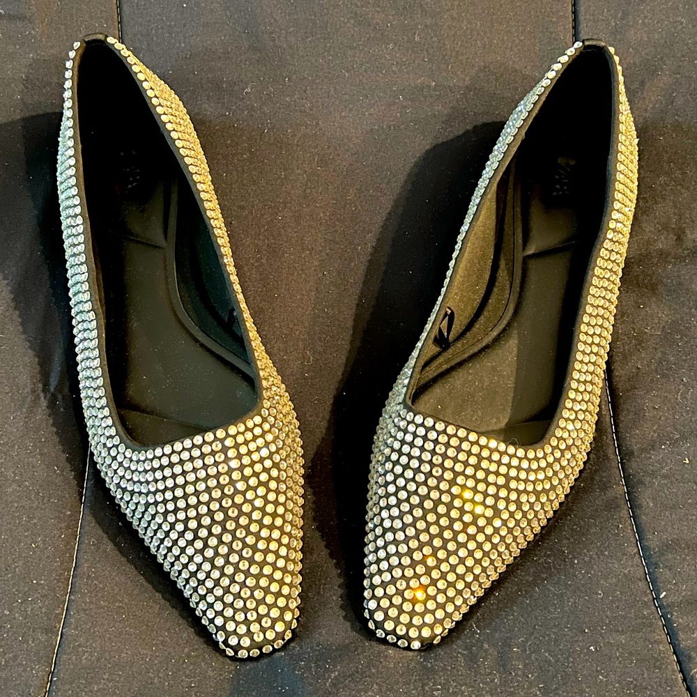 ZARA RHINESTONES BALLET FLATS
